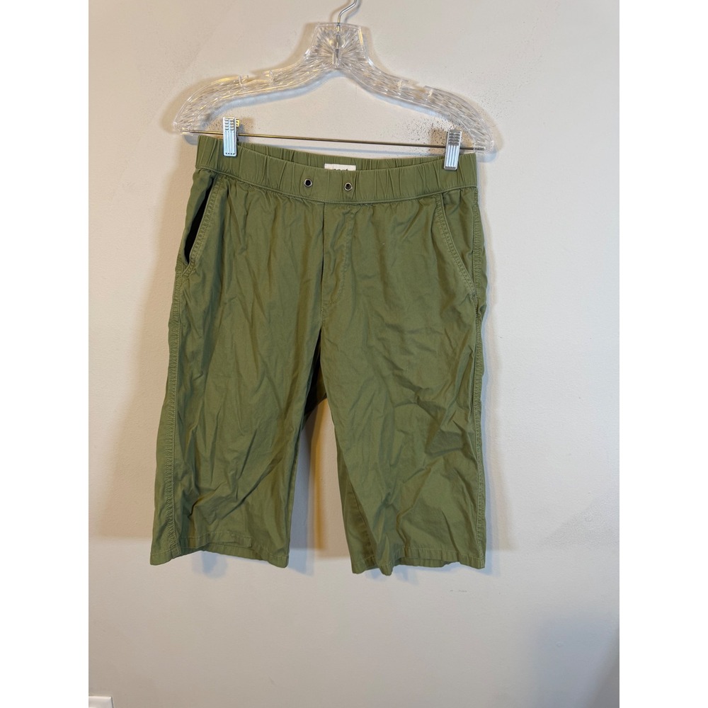 Pact Mens Shorts Organic Cotton Stretch Olive Green Size M